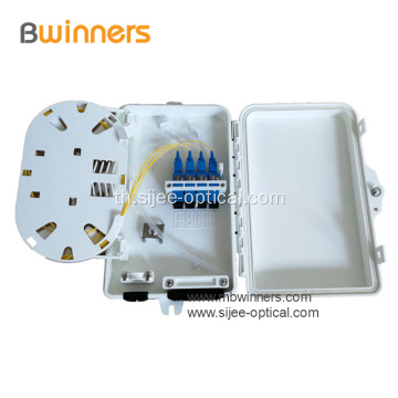 กล่องกระจายสัญญาณใยแก้วนำแสงกลางแจ้ง 4 แกน FTTH